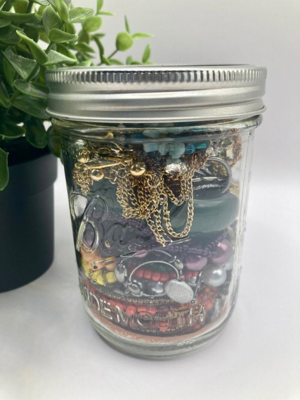 Vintage and Contemporary Mystery Jewelry Jar - Good Condition - 16